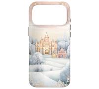 Custodia per iPhone 17 Pro Max Pastel Winter Christmas House Decor With Snowflake Pattern