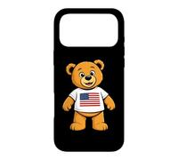Custodia per iPhone 17 Pro Max Patriotic Teddy Bear USA Flag Illustration Graphic Cartoon