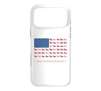 Custodia per iPhone 17 Pro Max Paws Stripes 4th July Flag Black Long Haired Dachshund Lover