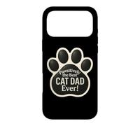 Custodia per iPhone 17 Pro Max Pawsitively - Gioco di parole per la festa del papà, con scritta in lingua inglese "The Best Cat Dad Ever