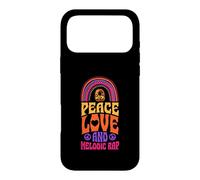 Custodia per iPhone 17 Pro Max Peace Love e rap melodico Bohemian Rainbow