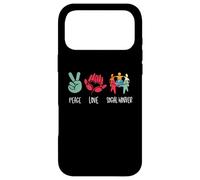 Custodia per iPhone 17 Pro Max Peace Love Social Work Social Worker Job Pride