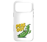 Custodia per iPhone 17 Pro Max Peas Out - Divertente gioco di parole a forma di pisello con scritta «Peas Out Giving Peace»