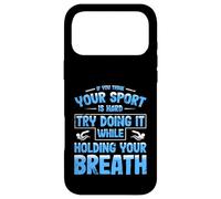 Custodia per iPhone 17 Pro Max Pensa che il tuo sport lo faccia duramente tenendo la squadra di nuoto respiro
