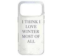 Custodia per iPhone 17 Pro Max Penso di amare l'inverno più di tutto il Natale con fiocchi di neve