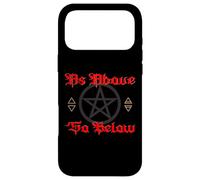 Custodia per iPhone 17 Pro Max Pentagramma Wicca Simboli come in Alto così Basso Streghe