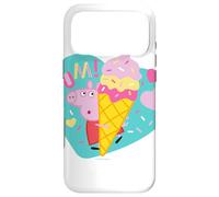 Custodia per iPhone 17 Pro Max Peppa Pig Yum Ice Cream