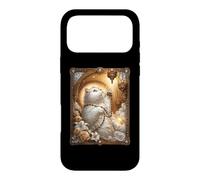 Custodia per iPhone 17 Pro Max Persian Cat Coquette Christian Easter Floral Rosario Rose