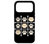 Custodia per iPhone 17 Pro Max Persian Cat Paws Grid Game