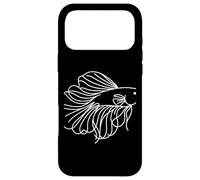Custodia per iPhone 17 Pro Max Pesce Betta Line Art Acquario Disegno Design