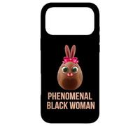 Custodia per iPhone 17 Pro Max Phenomenal Melanin Black Woman Magic With Easter Black Bunny