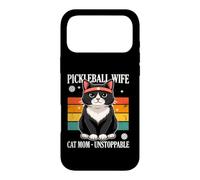 Custodia per iPhone 17 Pro Max Pickleball Moglie Gatto Mamma Inarrestabile Paddle Player