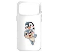 Custodia per iPhone 17 Pro Max Pinguino Kawaii E Baby Seal Amici Per Bambini