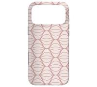 Custodia per iPhone 17 Pro Max Pink Beige Wave Curve Shell Art Nouveau Geometric Pattern