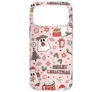 Custodia per iPhone 17 Pro Max Pink Christmas Spooky Ghost Merry Christmas Retro Pastel