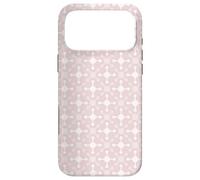 Custodia per iPhone 17 Pro Max Pink Pale Crosses Stars Tech Molecular Geometry Pattern