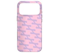 Custodia per iPhone 17 Pro Max Pink Pastel Purple Curls Wavy Curves Connect Playful Pattern