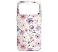 Custodia per iPhone 17 Pro Max Pink Purple Flower Watercolour Floral Wildflower Cute