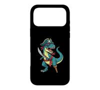 Custodia per iPhone 17 Pro Max Pirate Dinosaur T Rex - Costume pirata Buccaneer Jolly Roger