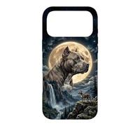 Custodia per iPhone 17 Pro Max Pitbull con Luna - cani