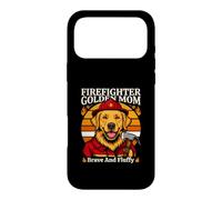 Custodia per iPhone 17 Pro Max Pompiere Golden Mom coraggioso e soffice cane