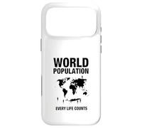 Custodia per iPhone 17 Pro Max Popolazione mondiale ogni vita conta
