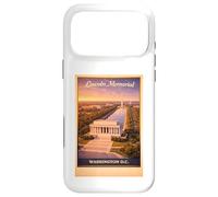 Custodia per iPhone 17 Pro Max Poster aereo vintage Washington D.C. Lincoln USA arte di viaggio