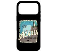 Custodia per iPhone 17 Pro Max Poster da viaggio vintage del parco nazionale di Acadia Maine