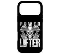 Custodia per iPhone 17 Pro Max Power Lifter - Manubri con teschio per palestra e allenamento fitness