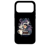 Custodia per iPhone 17 Pro Max Powered By Coffee & Existential Dread Funny Tired Design