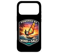 Custodia per iPhone 17 Pro Max Powered By Wind And Salt Windfurfer Windsurf Amante Scherzo