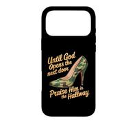 Custodia per iPhone 17 Pro Max Praise God In Hallway Until He Opens Next Door -