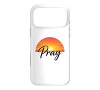 Custodia per iPhone 17 Pro Max Pray Sunset Inspirational Religious Christian Faith