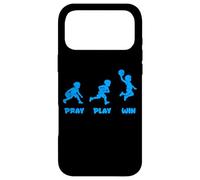 Custodia per iPhone 17 Pro Max Pregare Gioca Vincere Giocatore di Basket Kid Cristianesimo Fede