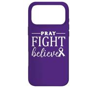 Custodia per iPhone 17 Pro Max Pregare Lotta Credi Consapevolezza del cancro al pancreas Cristiano