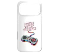 Custodia per iPhone 17 Pro Max Premi Start per iniziare il controller da gioco retrò Art