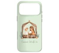 Custodia per iPhone 17 Pro Max Presepe Boho Emmanuel, Dio con noi Natale
