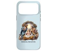 Custodia per iPhone 17 Pro Max Presepe Natale Emmanuel, Dio con noi Natale