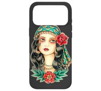 Custodia per iPhone 17 Pro Max Pretty Girl Gypsy Fortune Teller - Tatuaggio tradizionale Flash