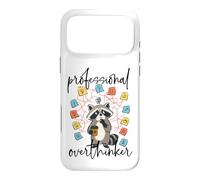 Custodia per iPhone 17 Pro Max Professionista Overthinker Raccoon Coffee Lover