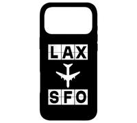 Custodia per iPhone 17 Pro Max Progettazione del codice di viaggio del percorso dell'aereo LAX SFO