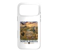 Custodia per iPhone 17 Pro Max Progettazione di viaggi del paesaggio della prateria dell'acquerello del Nord Dakota