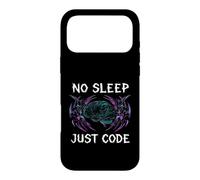 Custodia per iPhone 17 Pro Max Programmer Hacker No Sleep Just Code Cyberpunk Brain