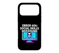 Custodia per iPhone 17 Pro Max Programmer Introvert Error 404 Social Skills Not Found