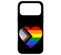 Custodia per iPhone 17 Pro Max Progress Pride Flag Rainbow Heart LGBTQ Inclusione & Love