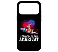 Custodia per iPhone 17 Pro Max Proud To Be An Americat Cat 4th of July Firework Patriotic