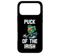 Custodia per iPhone 17 Pro Max Puck of the Irish Leprechaun Hockey St Patricks Day Divertente