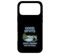 Custodia per iPhone 17 Pro Max Punto di pesca segreto Non chiedere il mio posto Umorismo Pesca Confine