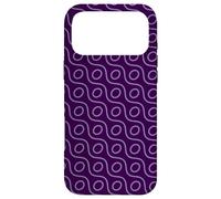 Custodia per iPhone 17 Pro Max Purple Lavender Smooth Geometric Oval Circle Chain Pattern
