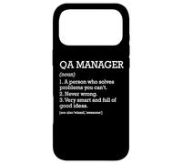 Custodia per iPhone 17 Pro Max Qa Manager Definizione del lavoro Divertente Responsabile di garanzia della qualità